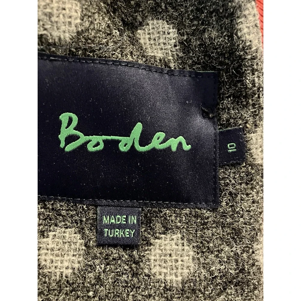 Boden Polka Dot Wool Blazer Gray Charcoal Jacket Sz 10 Preppy‎ Twee - Picture 2 of 10